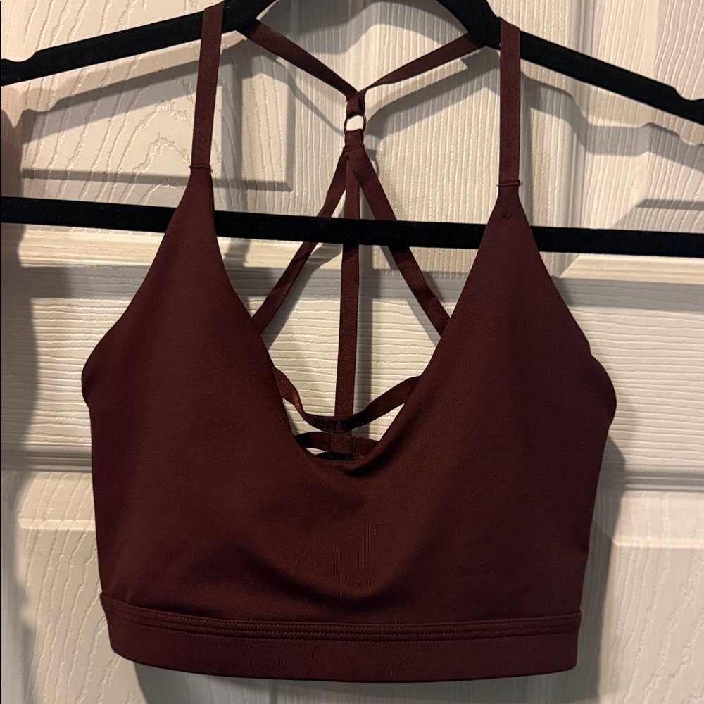 Burgundy Strappy Nike Sports Bra